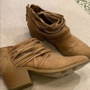Tan bootie boots
